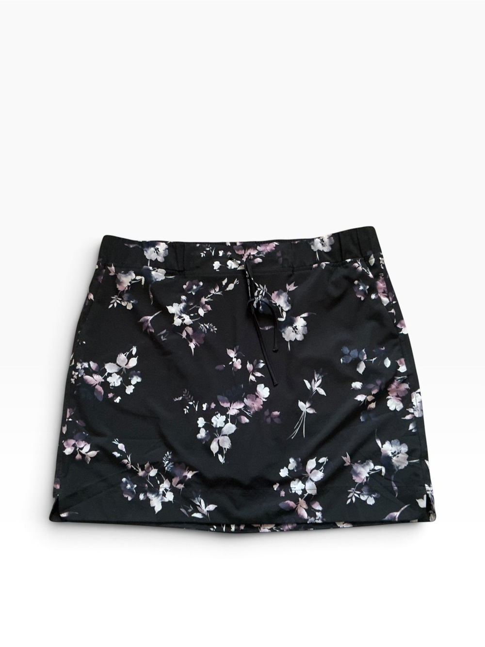 J. Jill fit knit skort tennis skirt black flora size large